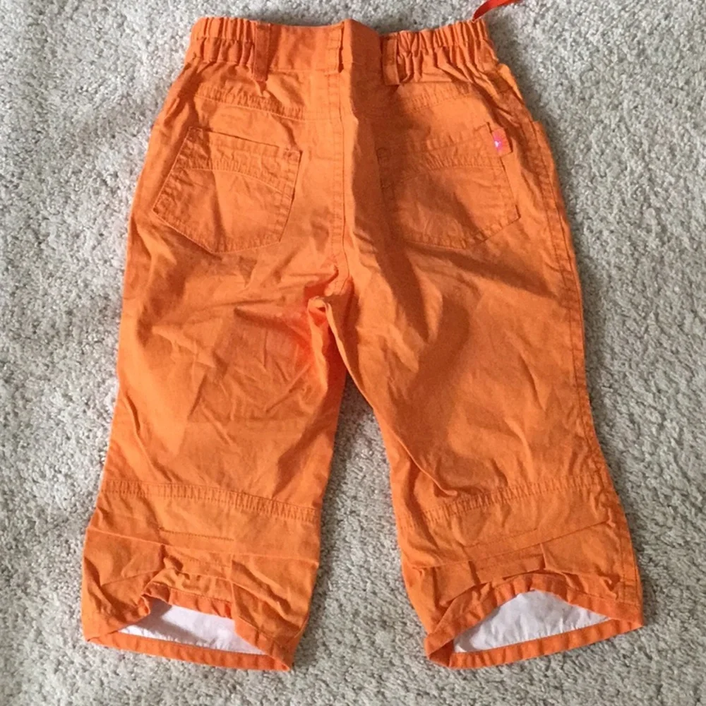 Oilily Tangerine Bright Orange Kids Top & Capri Pants Set Outfit